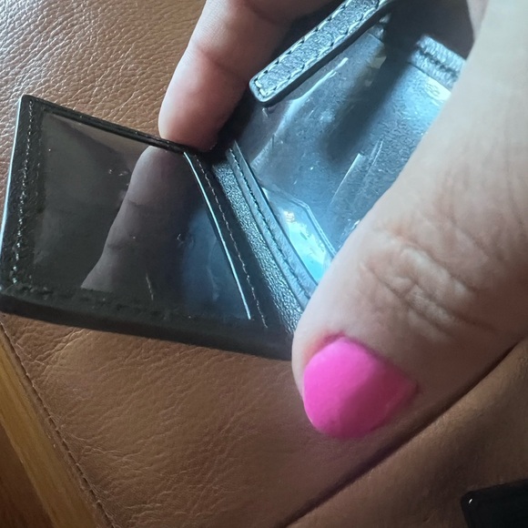 Coach Monogram Black and White photo album Keychain with Heart Charm Y2K - Picture 8 of 9